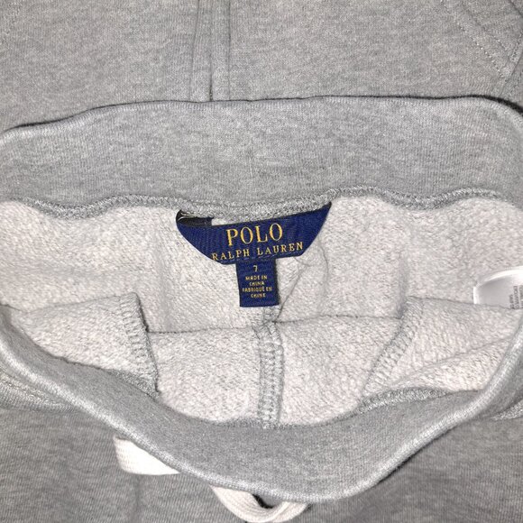 POLO Ralph Lauren - Boys ZIP HOODIE and JOGGER PANTS - grey - size 7 - Picture 9 of 10